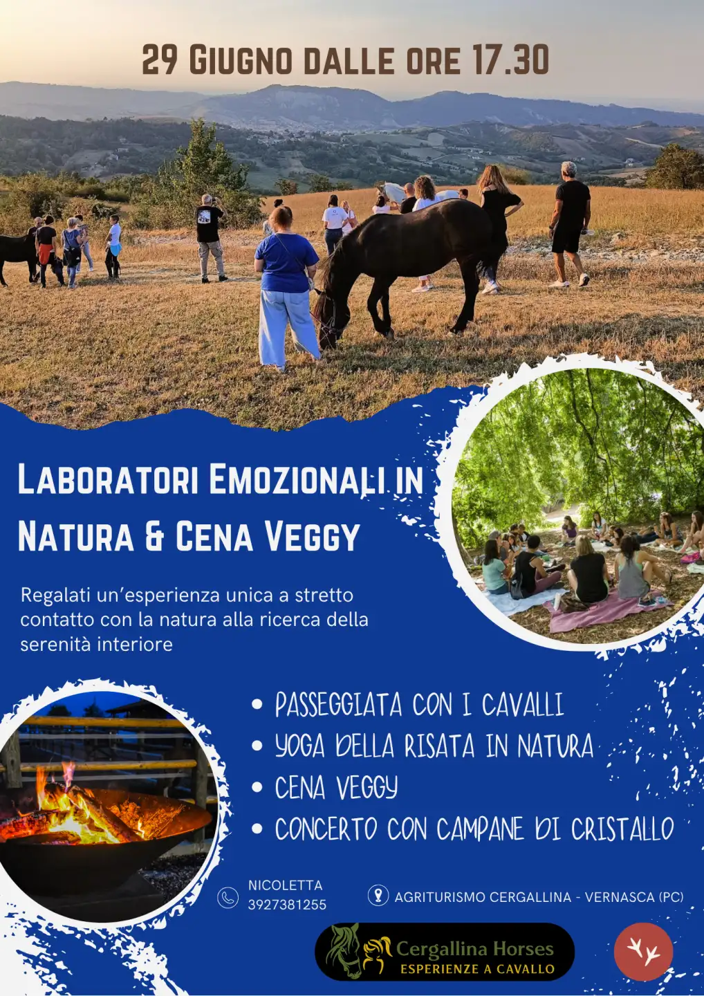 Laboratori Emozionali in Natura & Cena Veggy