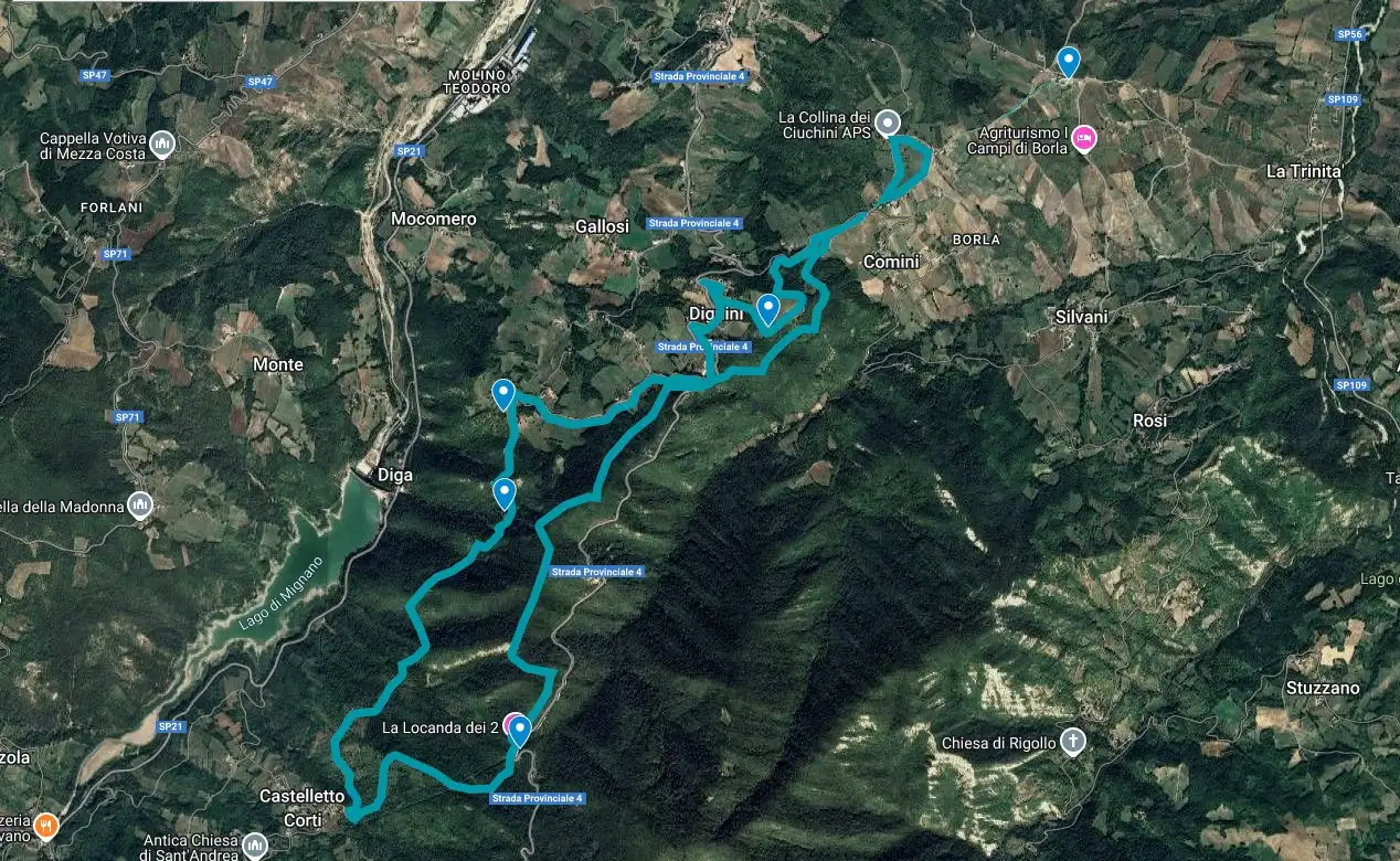 passeggiata a cavallo di 4 ore nelle campagne del lago di Mignano in provincia di piacenza