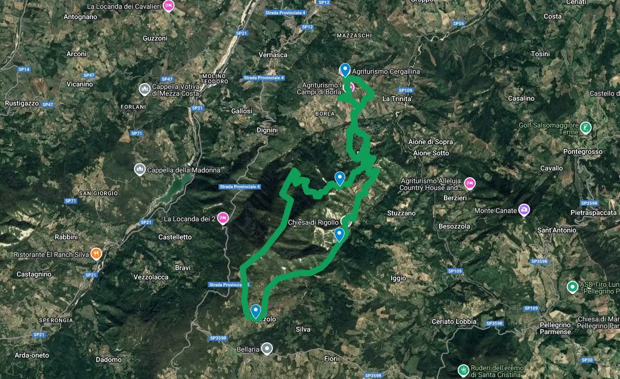 passeggiata a cavallo di 8 ore alla Rocca di Pozzolo in provincia di piacenza