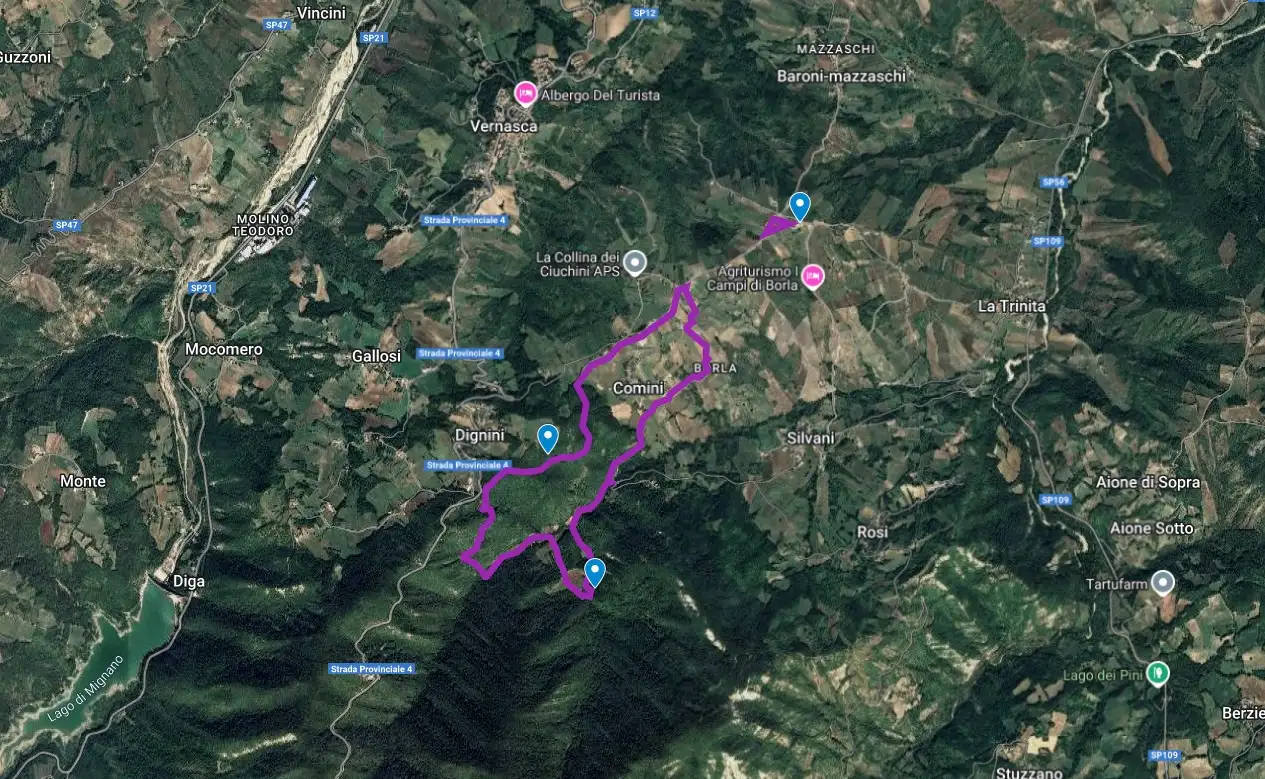 passeggiata a cavallo di 2 ore nelle campagne della Val Borla in provincia di piacenza
